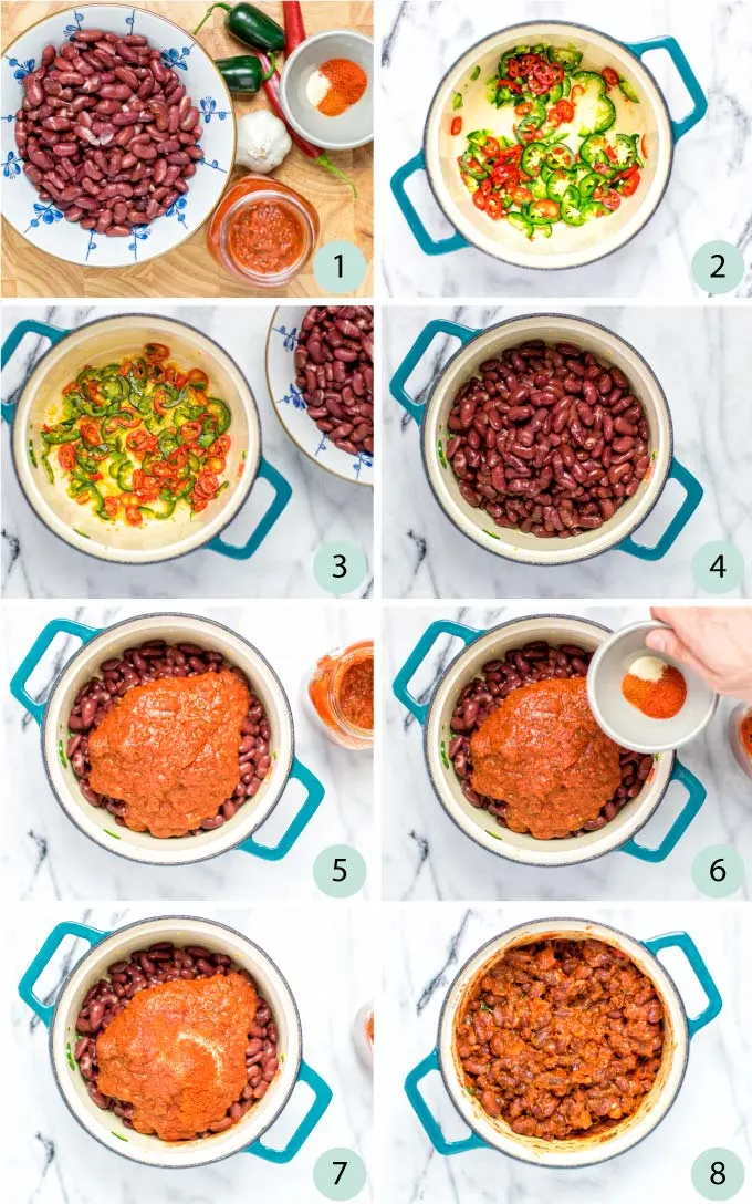 Step by step instructions on how to make this Chili Beans Recipe.
