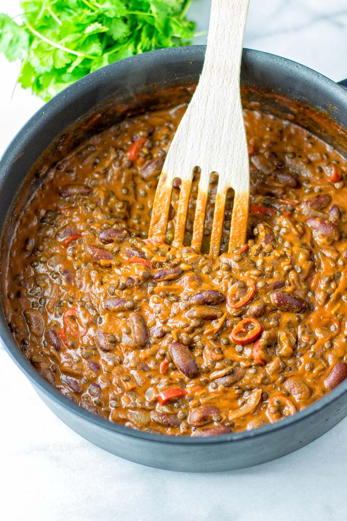 Madras Lentils as they come out of the pot.