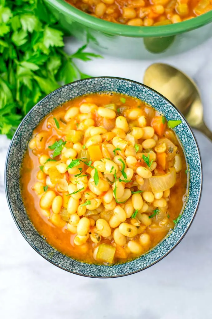 The navy Bean Soup is perfect meal prep for the whole family.