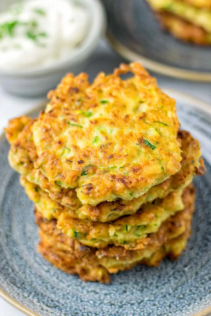 Made without eggs, these fritters are still golden and crispy.