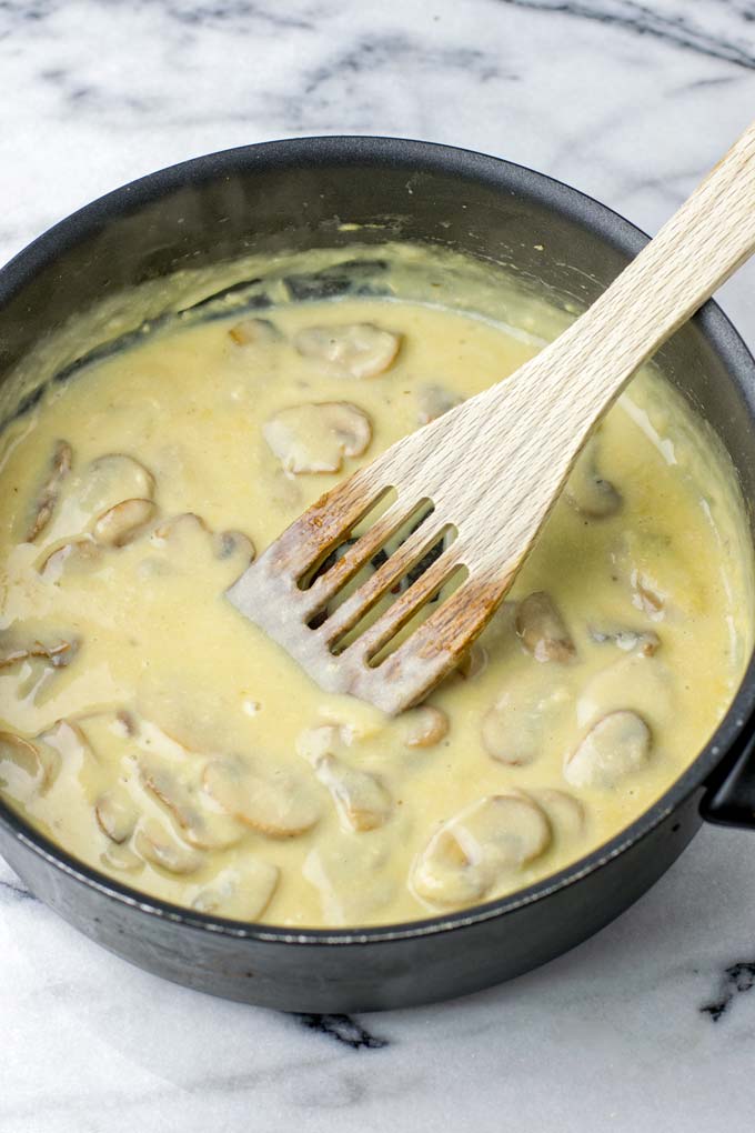 A single pot is required to make this Mushroom Gravy.