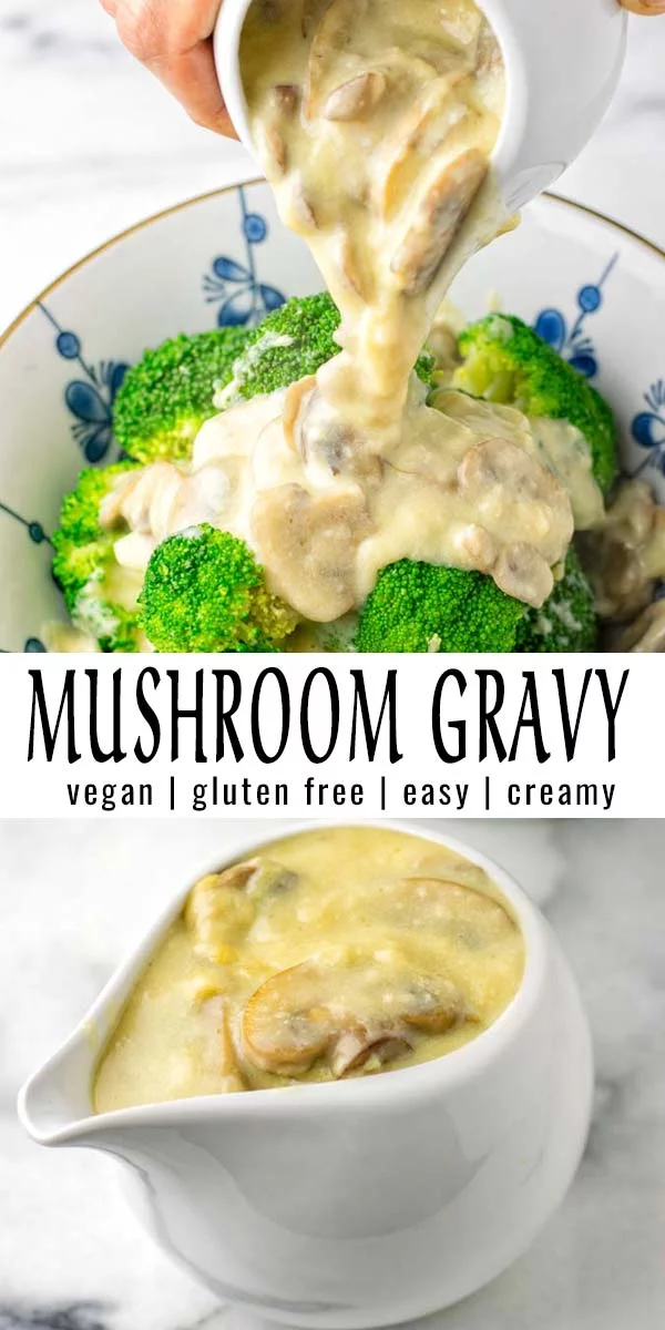 This Mushroom Gravy is the only recipe you want to make for holidays, Thanksgiving and Christmas but I have to admit it is delicious at any time or day. Great for dinner, mealprep, lunch, that the whole family will love. #vegan #dairyfree #glutenfree #vegetarian #holidayfood #christmas #thanksgiving #dinner #lunch #contentednesscooking #mealprep #mushroomgravy