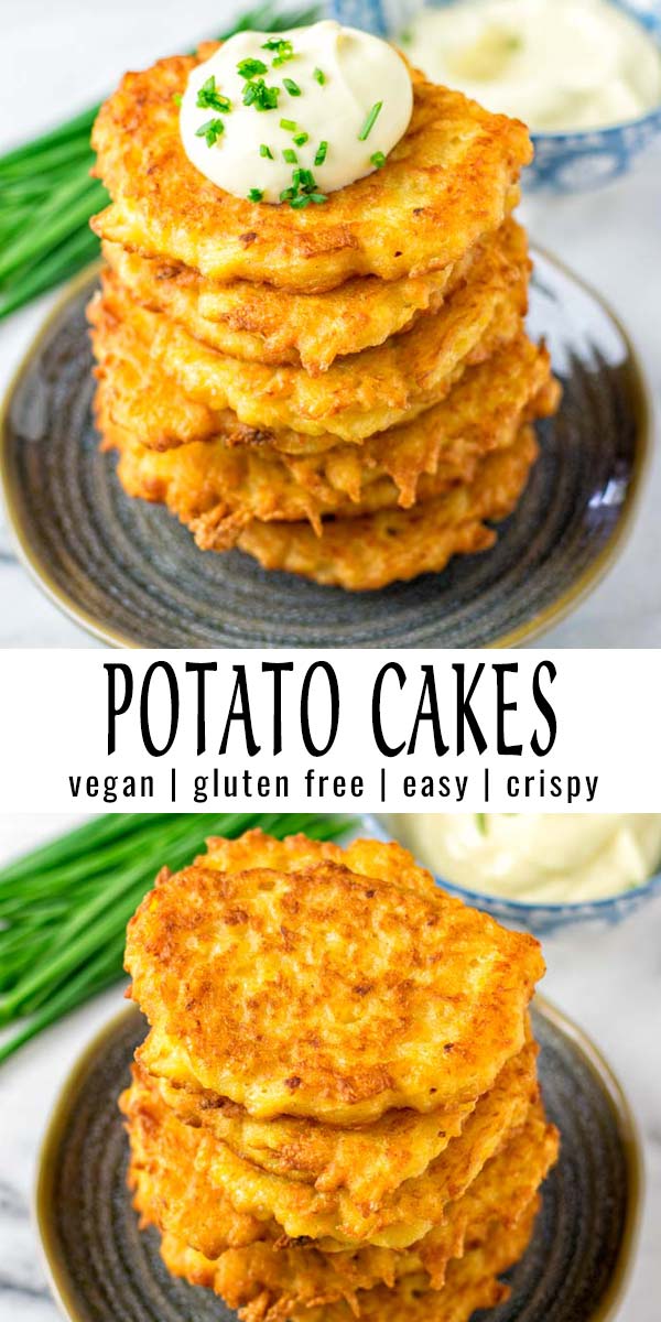 These Potato Cakes are crispy, hold together, made with simple ingredients and so delicious. No one would ever taste these are entirely vegan, taste so much better than the real deal thanks to one secret ingredient that keep them eggless. #vegan #glutenfree #dairyfree #vegetarian #cxontentednesscooking #dinner #lunch #potaocakes #familymeals #kidsdinner #comfortfood #mealprep