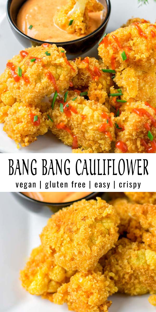 This Bang Bang Cauliflower is crispy and easy to make. Perfect flavor match between spicy and sweet. A keeper that the whole family will love and no one could tell it is vegan. #vegan #dairyfree #glutenfree #vegetarian #dinner #lunch #mealprep #contentednesscooking #bangbangcauliflower #budgetmeals