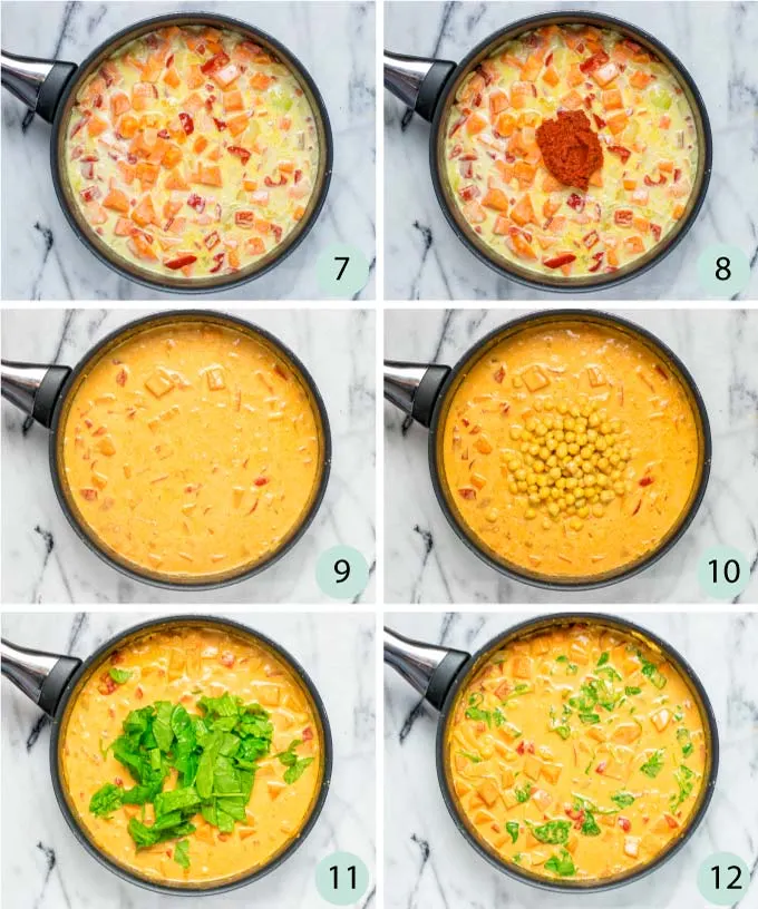 Step by step instructions to make Sweet Potato Curry