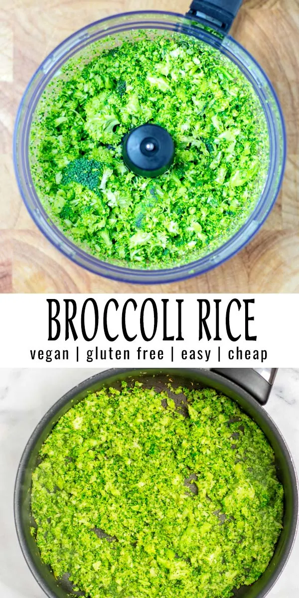 This Broccoli Rice is easy to make and packed with the right taste and texture. Versatile, naturally vegan, it is a keeper that the whole family will love for many uses. #vegan #dairyfree #glutenfree #vegetarian #dinner #lunch #mealprep #contentednesscooking #broccolirice #lowcarbrice