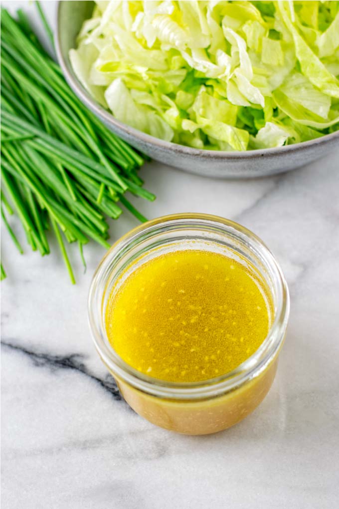 Homemade salad dressing, cheap and budget friendly.