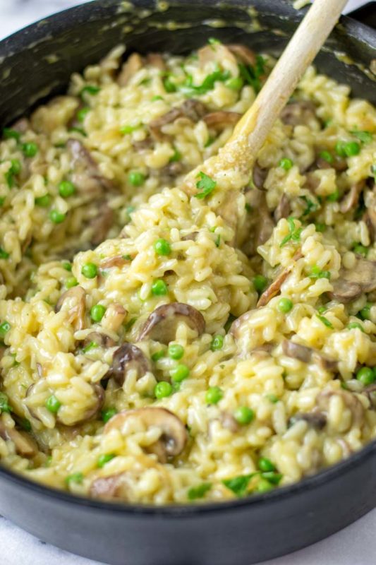 Mushroom Risotto [vegan] - Contentedness Cooking