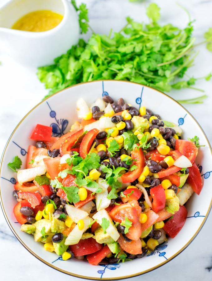 Enjoy a big bowl of my Black Bean and Corn Salad.