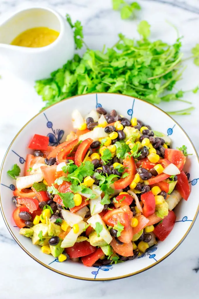 Enjoy a big bowl of my Black Bean and Corn Salad.