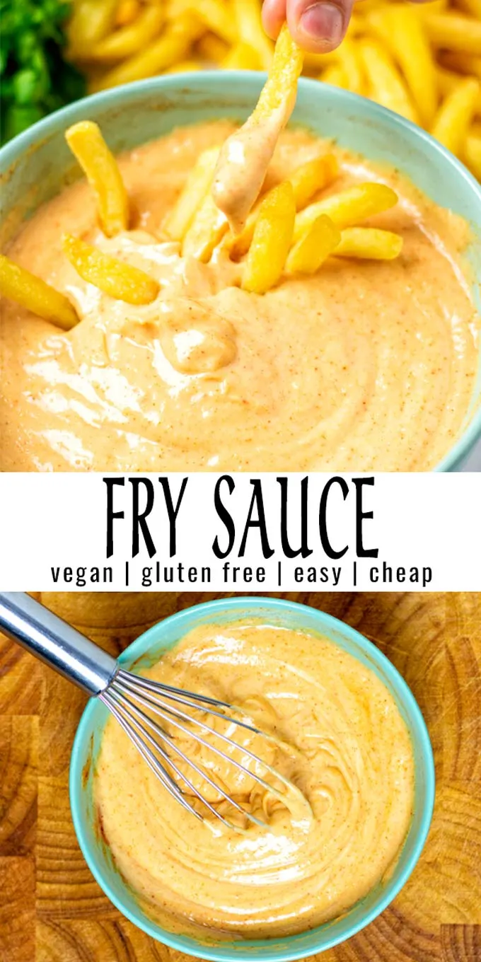Easy and seriously the best: This Fry Sauce will always hit the spot not only for fries but so much more. A condiment that the whole family will love. #vegan #dairyfree #glutenfree #vegetarian #condiment #contentednesscooking #dinner #lunch #mealprep #frysauce #friessauce