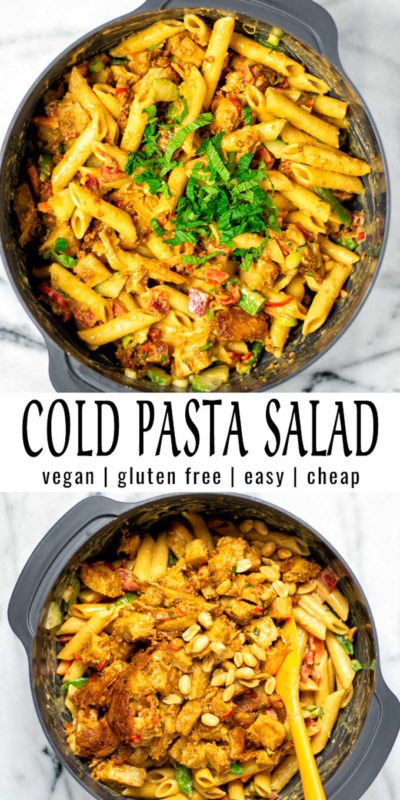 Cold Pasta Salad [vegan] - Contentedness Cooking