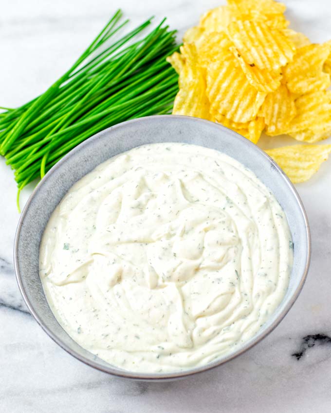 Ready Ranch Dip in a bowl.