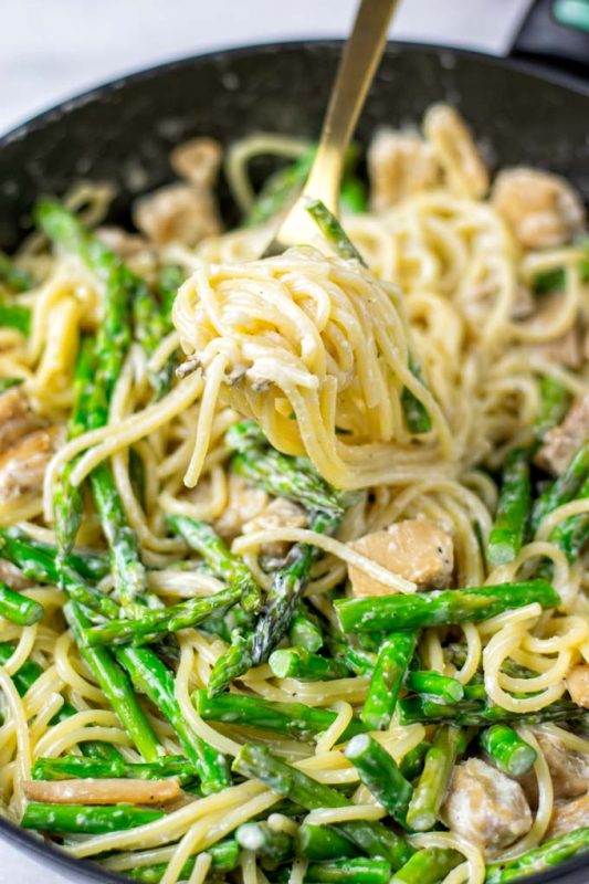 Asparagus Pasta [vegan] Contentedness Cooking