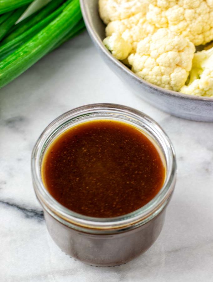 Closeup view of the Kung Pao Sauce.