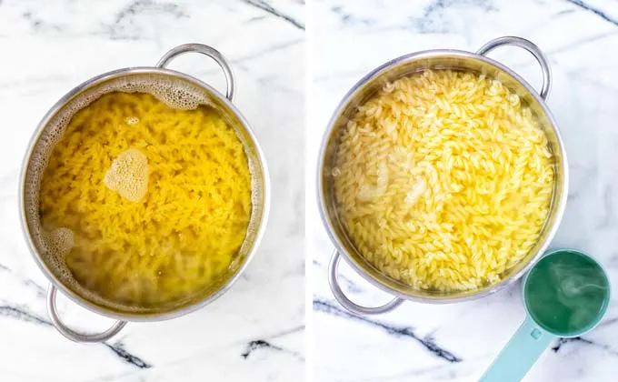 Step 1: Cooking the pasta.