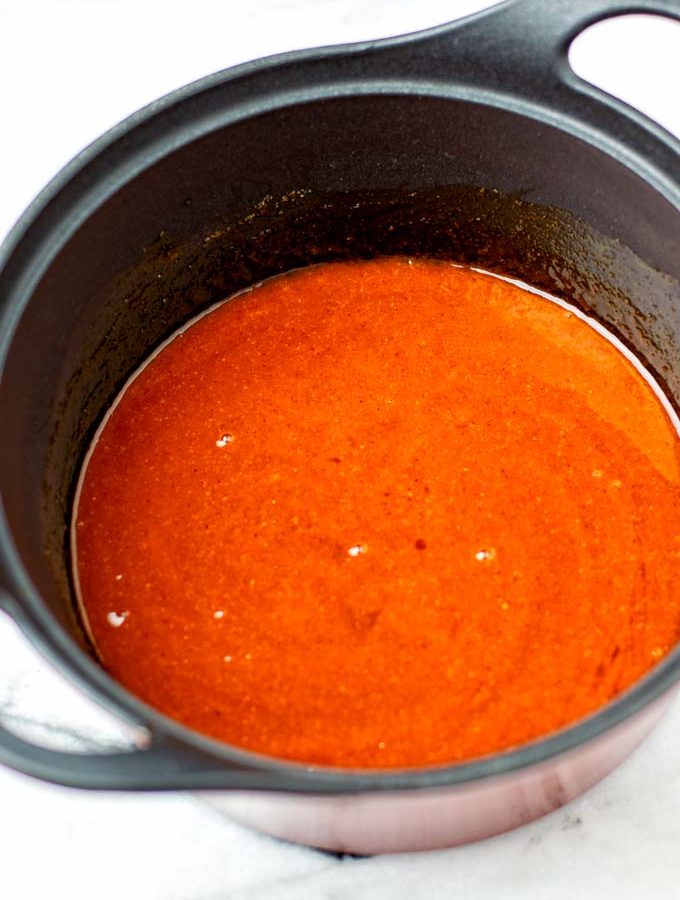 Closeup of the Wing Sauce.