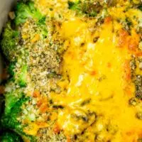 Closeup on the Broccoli Casserole.