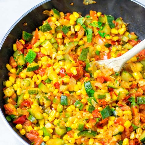 Closeup of the Calabacitas.