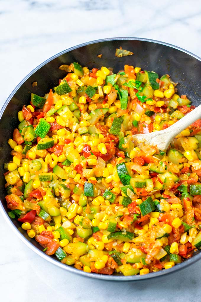 Closeup of the Calabacitas.