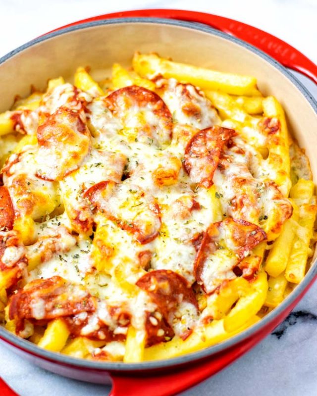 Pizza Fries [vegan, homemade] Contentedness Cooking