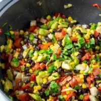 The ready Cowboy Caviar in a large bowl.
