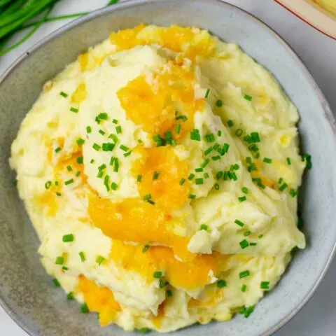 Top view of a large portion of the Creamy Potatoes.