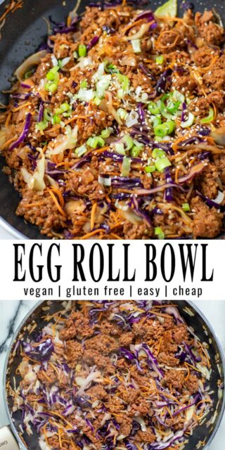 Egg Roll in a Bowl [vegan] - Contentedness Cooking