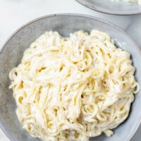 Top view of Ricotta Pasta portion.