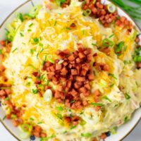 Top view of the Loaded Mashed Potatoes.