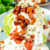 Closeup view of the Wedge Salad.