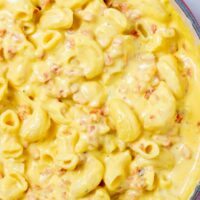 Closeup of the Bacon Mac and Cheese.