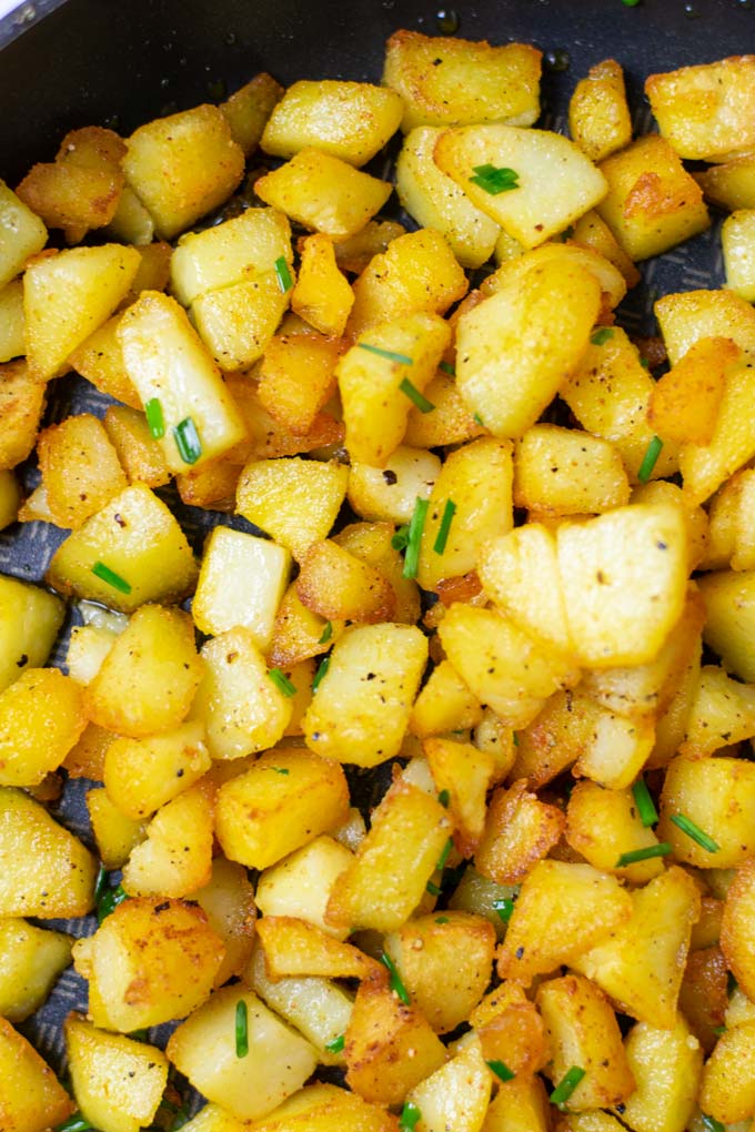 Closeup of the Country Potatoes.