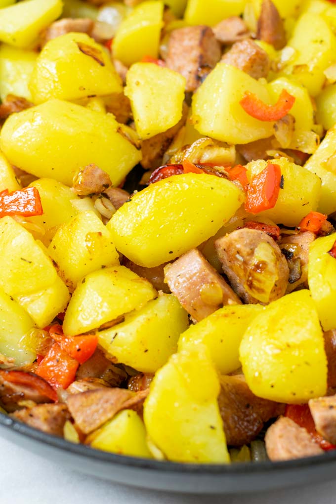 Closeup on the Potato Hash.