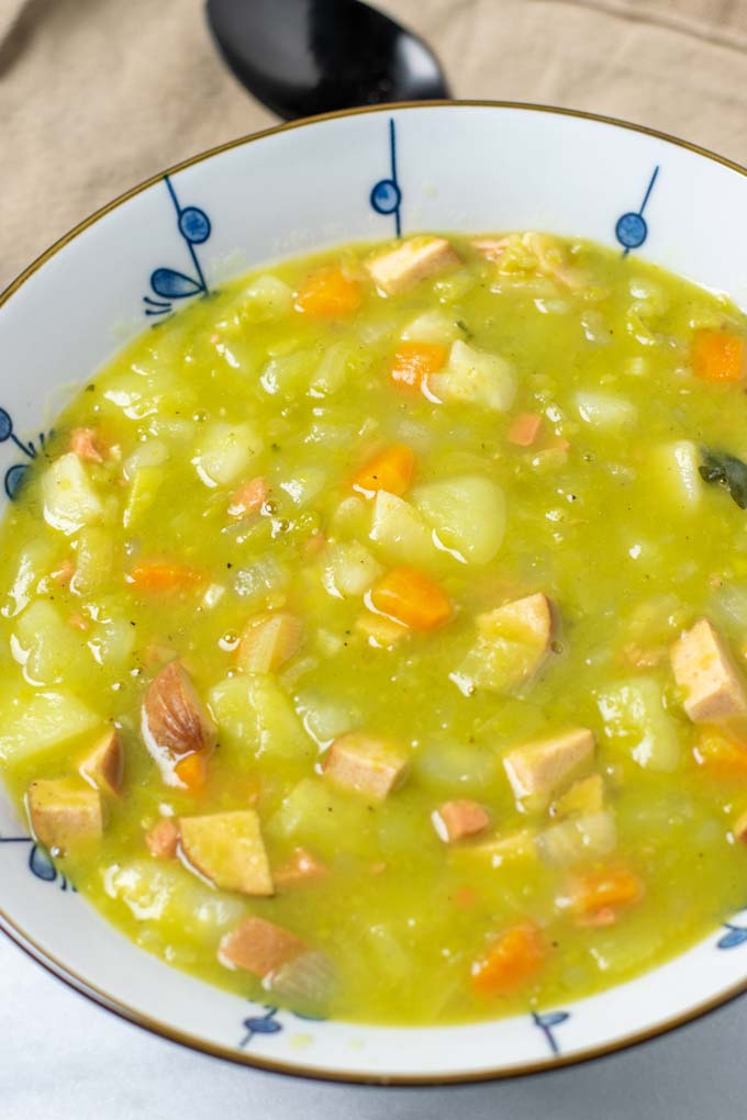 Closeup of the Split Pea Soup.