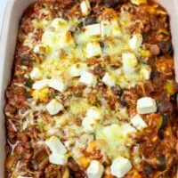 View of the Zucchini Bake as it comes out of the oven.