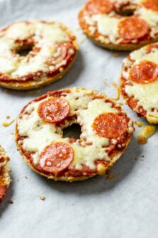 Pizza Bagels - Contentedness Cooking