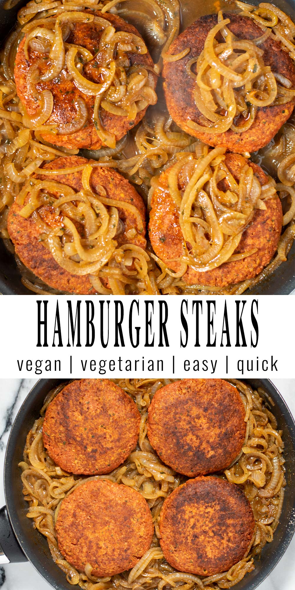 Collage of two picture of Hamburger Gravy with recipe title text.