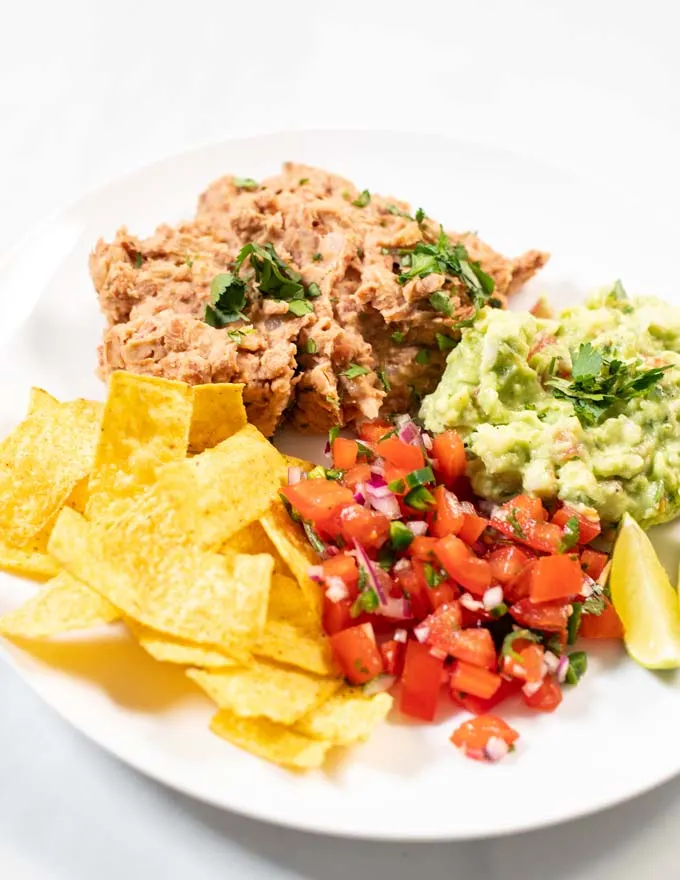 A plate of Refried Beans.