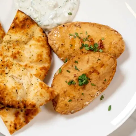 Closeup of a portion of Tandoori Chicken.