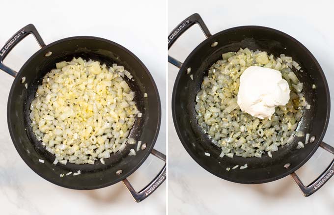 Step-by-step guide of making Spicy Alfredo Sauce.