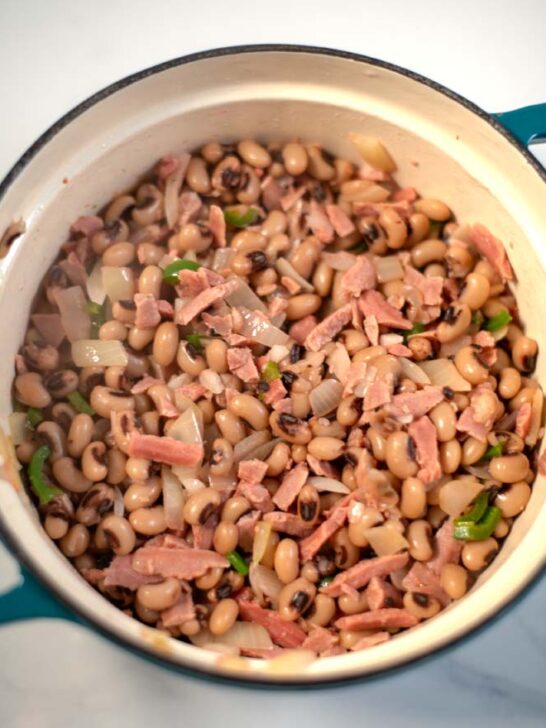 Closeup of Southern Black-Eyed Peas.