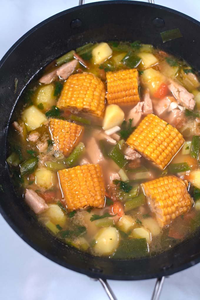 Closup of Sancocho.