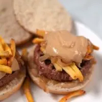 Open face Hot Hamburgers.