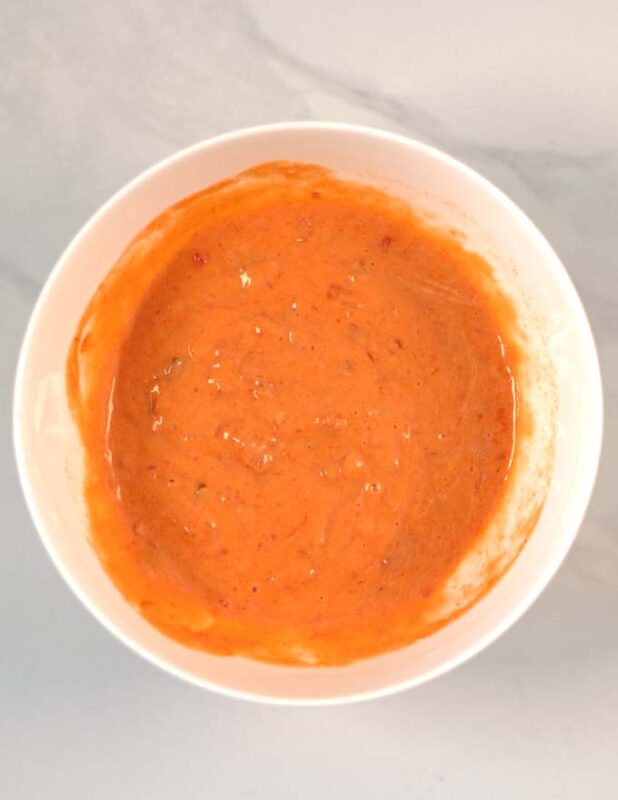 Mixed Mexican Macaroni Salad dressing.