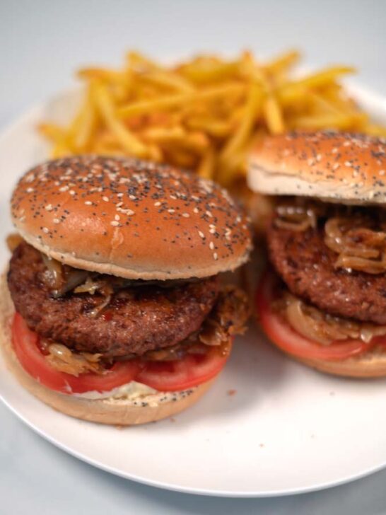 Two closed Hamburgers.