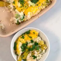 A serving of Chile Rice Casserole.