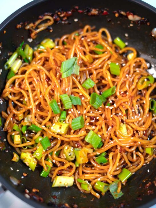Closeup of Ramen Noodle Sauce.