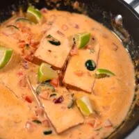 Closeup of Coconut Lime Tofu.