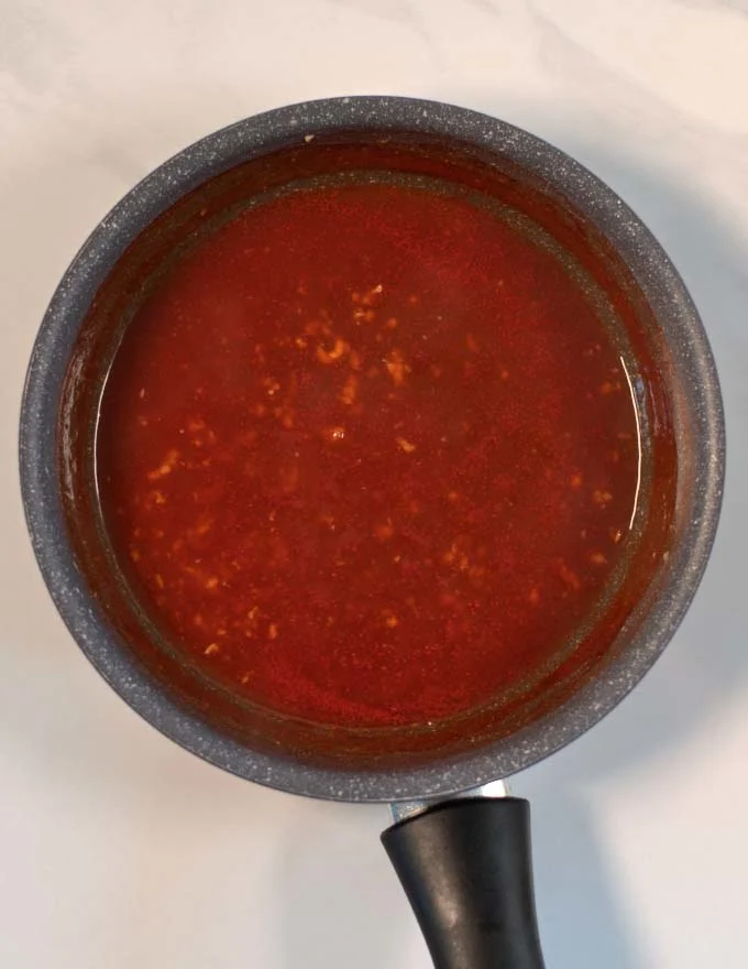 Ready Filipino Barbecue Sauce in a pan.